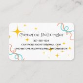 Visitenkarte für Retro-Schreiber (Rückseite)