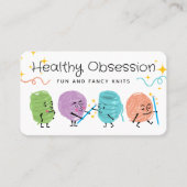 Visitenkarte für Retro-Schreiber-Stricknadeln (Vorderseite)