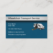 Visitenkarte für Rollstuhlbeförderungsleistungen (Vorderseite)