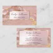 Visitenkarte für rosa Goldmedaille (Vorne/Hinten)