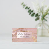 Visitenkarte für rosa Goldmedaille (Stehend Vorderseite)