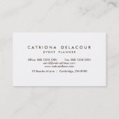 Visitenkarte für Rosa und Braune Blumen (Rückseite)