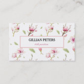 Visitenkarte für rosa und weiße Blume (Vorderseite)