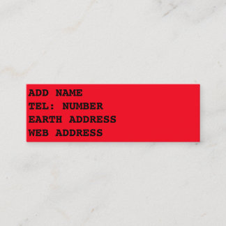 Visitenkarte für Rot, solide Farbe