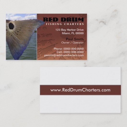Visitenkarte für Rotbarsch (Vorne/Hinten)