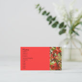 Visitenkarte für Rote Blüten (Stehend Vorderseite)