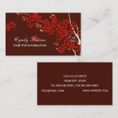 Visitenkarte für Rote Blüten (Vorne/Hinten)