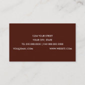 Visitenkarte für Rote Blüten (Rückseite)