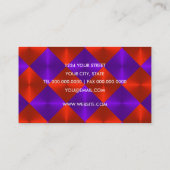 Visitenkarte für rote und Lila Fliesen (Rückseite)