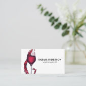 Visitenkarte für Rotes Weinglas (Stehend Vorderseite)