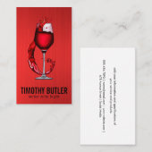 Visitenkarte für Rotes Weinglas (Vorne/Hinten)