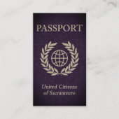 Visitenkarte für Sacramento (Vorderseite)
