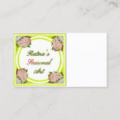 Visitenkarte für: Saisonale Kunst (Rückseite)