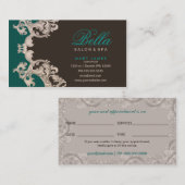 Visitenkarte für Salon und Wellness-Center Terminkarte (Vorne/Hinten)