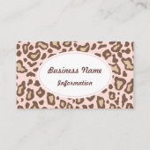 Visitenkarte für sanft rosafarbene Tiere (Vorderseite)