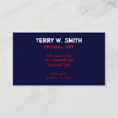 Visitenkarte für Schiffe auf Rädern (Rückseite)