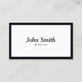 Visitenkarte für schlichte Schwarze Grenze (Vorderseite)