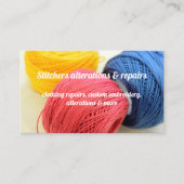 Visitenkarte für Schneider, Kleidungsänderung (Vorderseite)