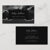 Visitenkarte für Schwarz und Silber (Vorne/Hinten)