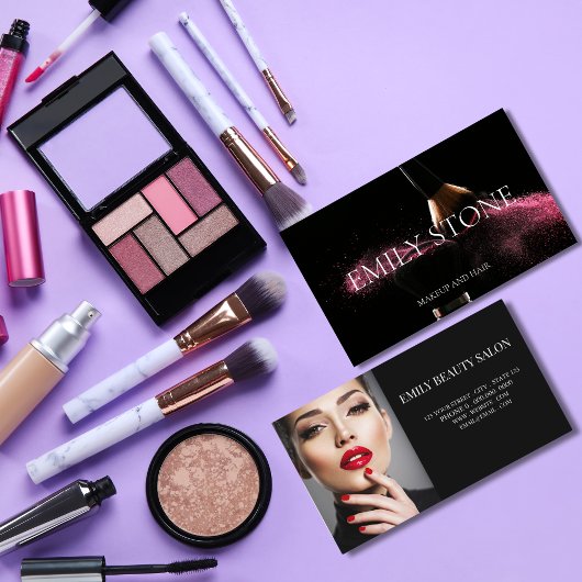 Visitenkarte für Schwarz-Weiß-Haare