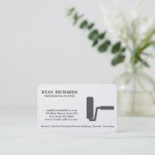 Visitenkarte für Schwarz-Weiß-Haus-Malerei (Stehend Vorderseite)