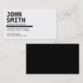 Visitenkarte für Schwarz-Weiß-Kameras (Vorne/Hinten)