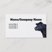 Visitenkarte für schwarze Kuh auf doppelseitiger E (Rückseite)