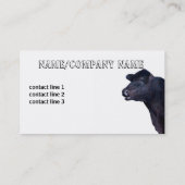 Visitenkarte für schwarze Kuh auf doppelseitiger E (Rückseite)