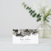 Visitenkarte für schwarzes Marmordesign (Stehend Vorderseite)