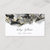 Visitenkarte für schwarzes Marmordesign (Vorderseite)