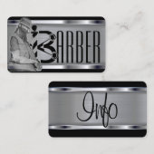 Visitenkarte für schwarzes und silbernes Barrel (Vorne/Hinten)