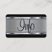 Visitenkarte für schwarzes und silbernes Barrel (Rückseite)