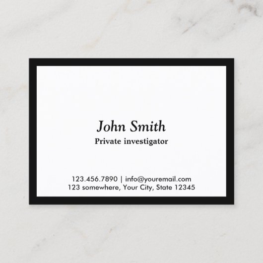 Visitenkarte für Schwarzgrenzuntersucher (Vorderseite)