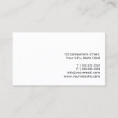 Visitenkarte für Schwarzstreifenprüfer (Rückseite)