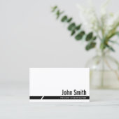 Visitenkarte für Schwarzstreifenprüfer (Stehend Vorderseite)