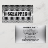 Visitenkarte für Scrapper Metal Look (Vorne/Hinten)