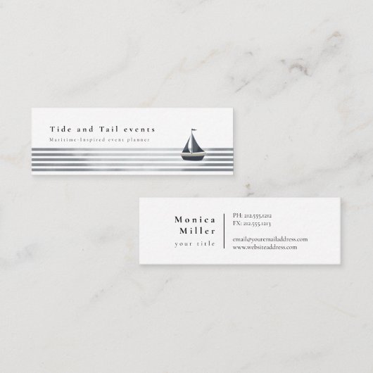 Visitenkarte für Segel (Vorne/Hinten)