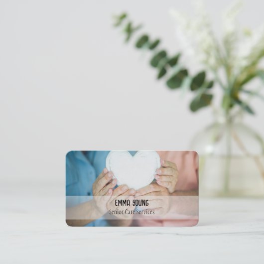 Visitenkarte für Senior Care (Stehend Vorderseite)