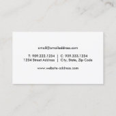 Visitenkarte für Sicherheitskamera (Rückseite)