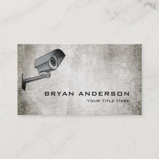 Visitenkarte für Sicherheitskamera (Vorderseite)