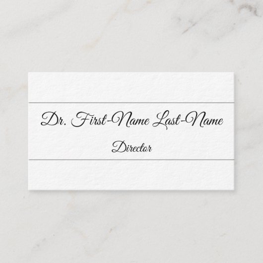 Visitenkarte für Skriptdirektor (Vorderseite)