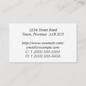 Visitenkarte für Skriptdirektor (Rückseite)