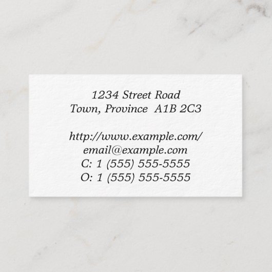 Visitenkarte für Skriptdirektor (Rückseite)