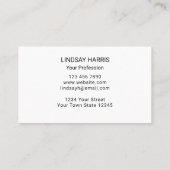 Visitenkarte für Sonnenblumen (Rückseite)