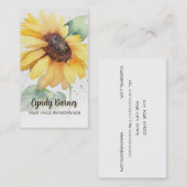 Visitenkarte für Sonnenblumen (Vorne/Hinten)