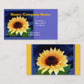 Visitenkarte für Sonnenblumen blau und gelb (Vorne/Hinten)