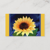 Visitenkarte für Sonnenblumen blau und gelb (Rückseite)