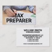 Visitenkarte für Steuervorbereitung (Vorne/Hinten)