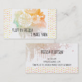 Visitenkarte für Strickfaser (Vorne/Hinten)