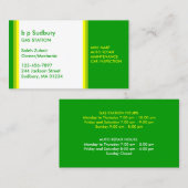 Visitenkarte für Tankstellen (Vorne/Hinten)